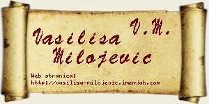 Vasilisa Milojević vizit kartica